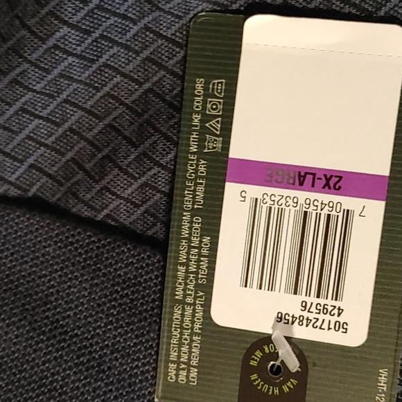 🌸Host Pick🌸💚 NWT Van Heusen Mens Blue 2X Players Golf shirt - Picture 7 of 8